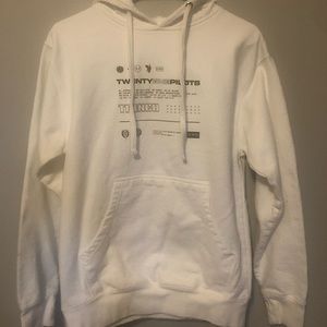 Original Twenty One Pilots White Trench Hoodie (Merch)